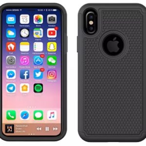 iPhone Xs Max Hybrid Rugged Tough Armor Swanky Combo Case Black (1550)