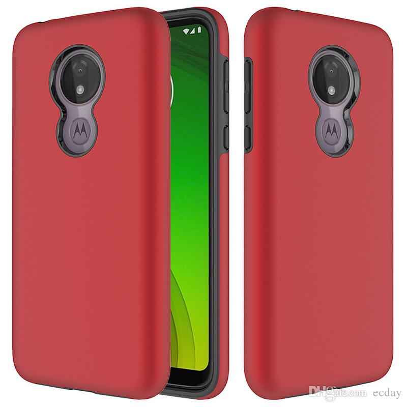 Motorola G7 Supra Sleek Hybrid Case Red (551) Mobilize