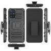 Galaxy A51 5G Rubberized Holster Clip Kickstand Case - Black/Black (10994) - Image 4