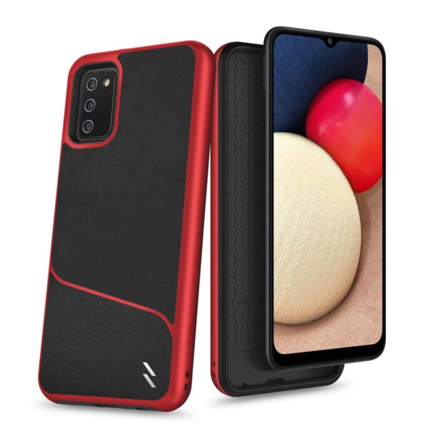 SAMSUNG GALAXY A02s ZIZO DIVISION SERIES CASE - RED & BLACK (1101046) - Image 2
