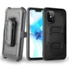 Apple iPhone 12 Pro Max 6.7 Hexagon Holster Kickstand Clip Case Cover - Black (1101314)