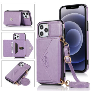 Samsung Galaxy A52 5G ELEGANT Wallet Case ID Money Holder Case Cover - Lavender (1101394)
