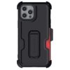 Apple iPhone 12 Pro Max Ghostek Belt Clip Holster Phone Case w/Kickstand and Card Holder - Matte Black (1101718) - Image 9