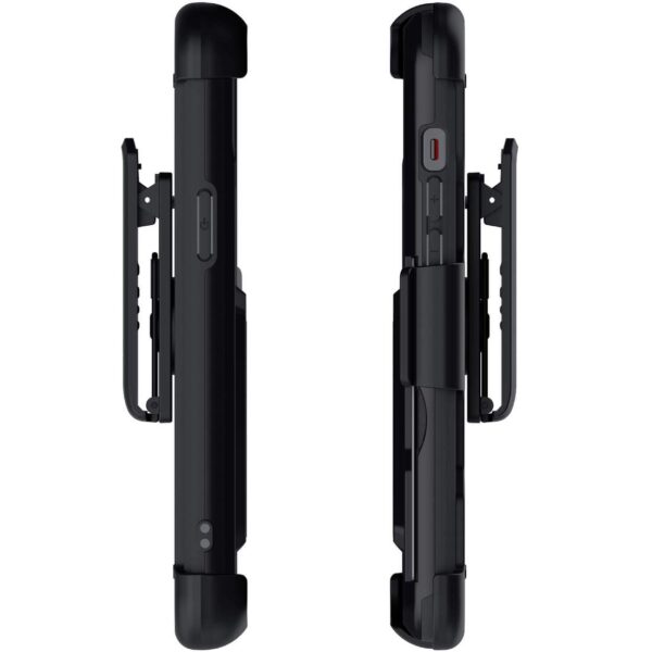 Apple iPhone 12 Pro Max Ghostek Belt Clip Holster Phone Case w/Kickstand and Card Holder - Matte Black (1101718) - Image 4