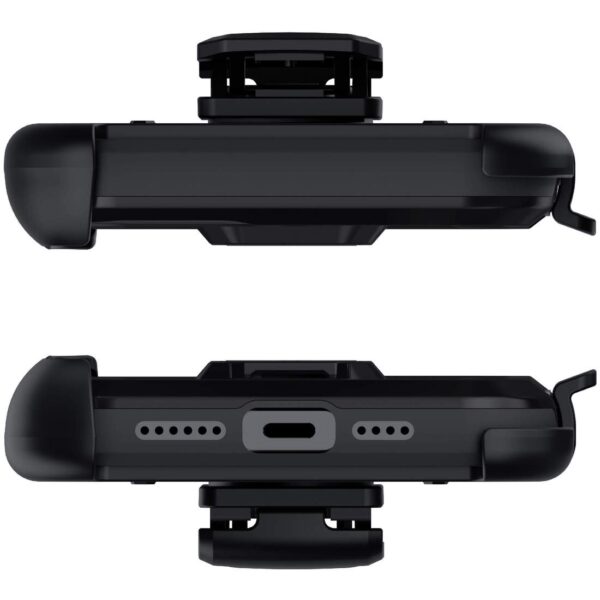 Apple iPhone 12 Pro Max Ghostek Belt Clip Holster Phone Case w/Kickstand and Card Holder - Matte Black (1101718) - Image 3