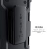 Apple iPhone 12 Pro Max Ghostek Belt Clip Holster Phone Case w/Kickstand and Card Holder - Matte Black (1101718) - Image 2