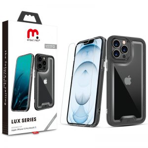 MyBat Pro Lux Series Case with Tempered Glass for Apple iPhone 13 Pro Max (6.7) - Black (1102076)