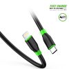 Esoulk 4FT PD Fast Charge USB-C To IPhone Cable Black  (1102379)