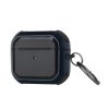 AirPods Pro Premium Rugged ShockProof Hybrid With Metal Hook Case Cover- Black+Black (1102813)