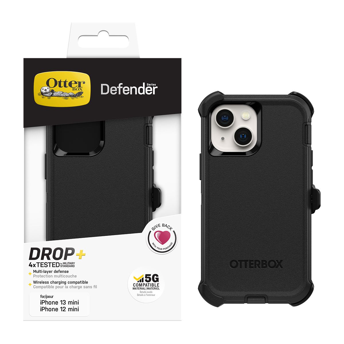OtterBox Defender Series Case for iPhone 13 Mini in Black