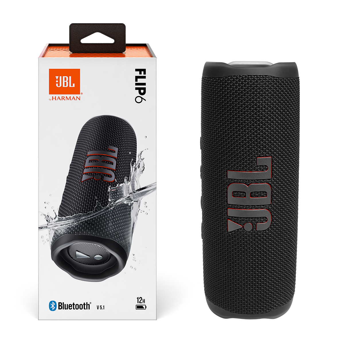 JBL FLIP 6 Portable Waterproof Speaker - BLACK (1103220)
