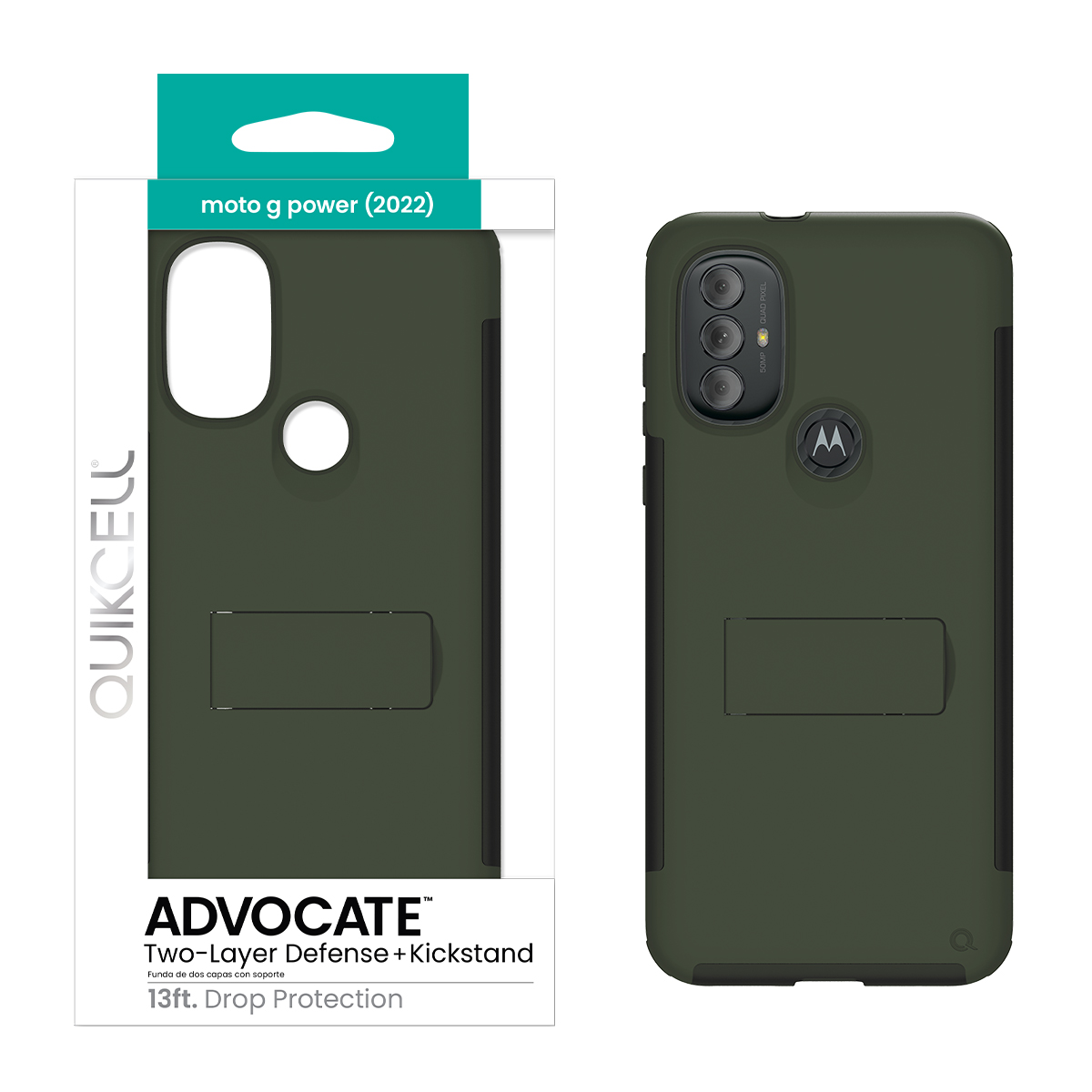 Geheim Bel terug Monumentaal Moto G Power (2022) QUIKCELL ADVOCATE Dual-Layer Kickstand Case – OLIVE  GREEN (1103681) | Mobilize Phone
