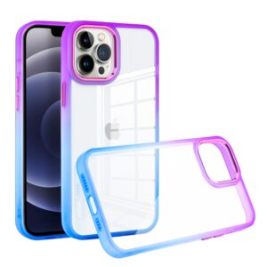 Apple iPhone 14 PRO Radiant Two Tone Transparent Thick Hybrid Case Cover - Purple/Blue (1104643)