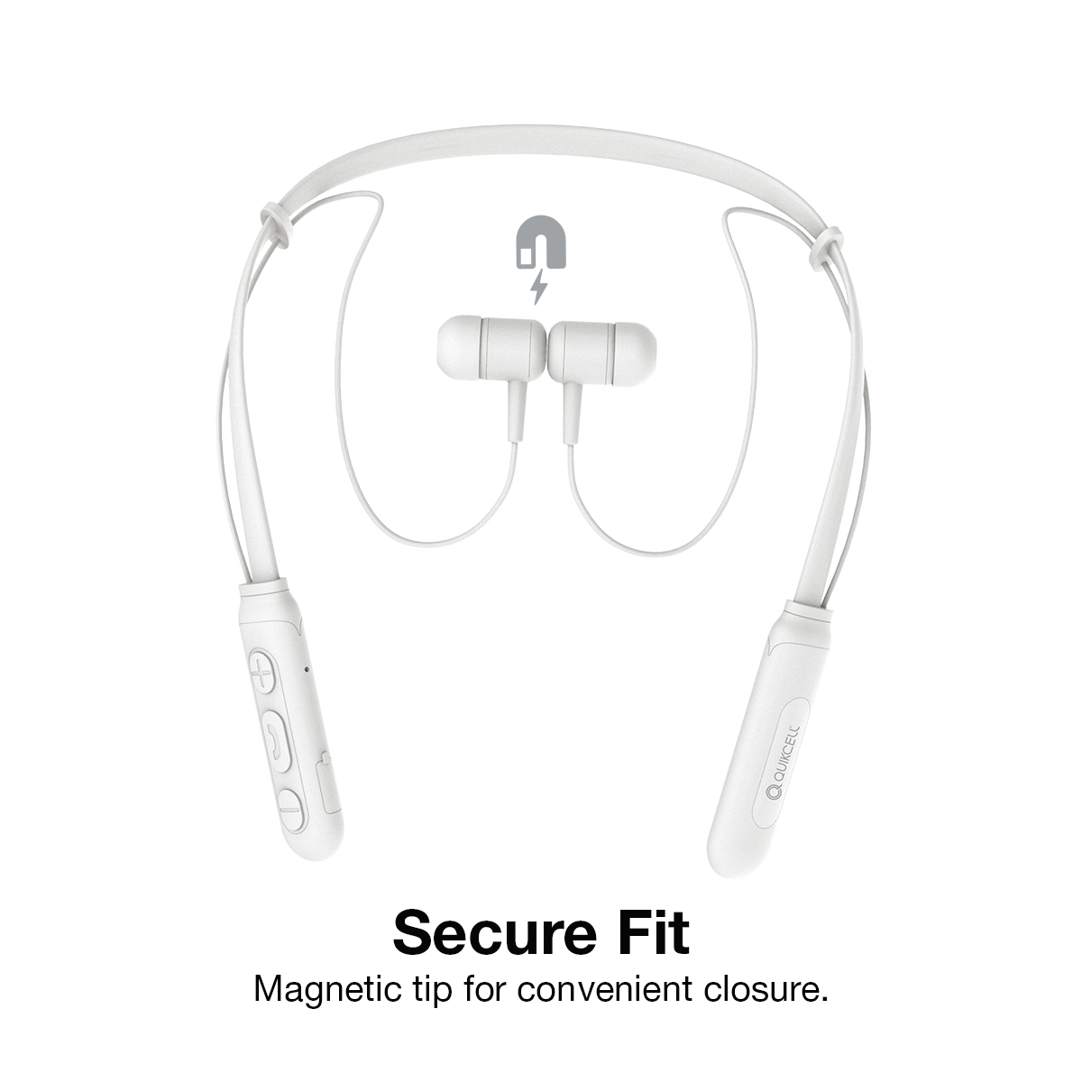 quikcell qfit wireless audio neckband earphones