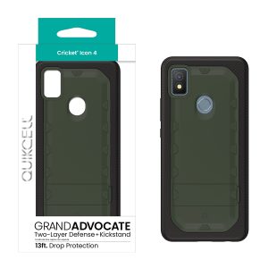 Cricket Icon 4 ICON QUIKCELL GRAND ADVOCATE Dual-Layer Kickstand Case - ARMY GREEN (1105062)