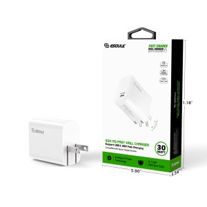 ESOULK 30W PD FAST WALL CHARGER- WHITE (1104951)