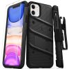 APPLE iPHONE 11 ZIZO BOLT SERIES CASE - BUILT-IN KICKSTAND BELT HOLSTER AND TEMPERED GLASS SCREEN PROTECTOR - BLACK (1105234)