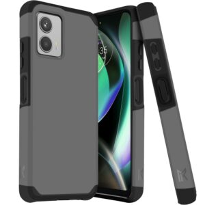 Motorola MOTO G 5G 2023 Tough Strong Hybrid (Magnet Mount Friendly) Case Cover - Gray (1105833)