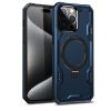 iPhone 15 Pro Magnetic Ring Stand Simplistic Tough Hybrid Case Cover - Blue (1106186) - Image 4