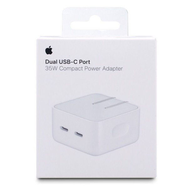 New Sealed Retail Box Apple 35w Dual Usb C Port Compact Power Adapter White 1106154 7064