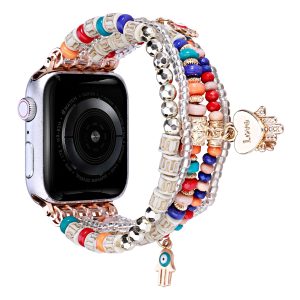 Apple Watch Size 38/40/41mm Love Pendant Ornaments Beads Watchband - Colorful (1107572)