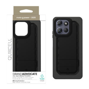 Moto G Power 2025 Quikcell GRAND ADVOCATE Dual-layer Kickstand Case - Armor Black (1102682)