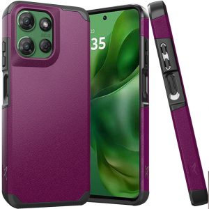 Motorola Moto G Power 5G 2025 (Original Series) Tough Strong Shockproof Hybrid in Slide-Out Package - Dark Purple (1102628)