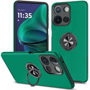 Moto G Stylus 5G 2025 CHIEF Oil Painted Magnetic Ring Stand Hybrid Case Cover - Dark Green  (1102851)