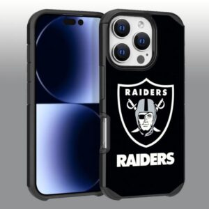 Apple iPhone 16 Pro Max (6.9) - NFL Licensed Las Vegas Raiders Team Logo on Black Textured Dual Layer Case (1103126) (MSRP $44.99)